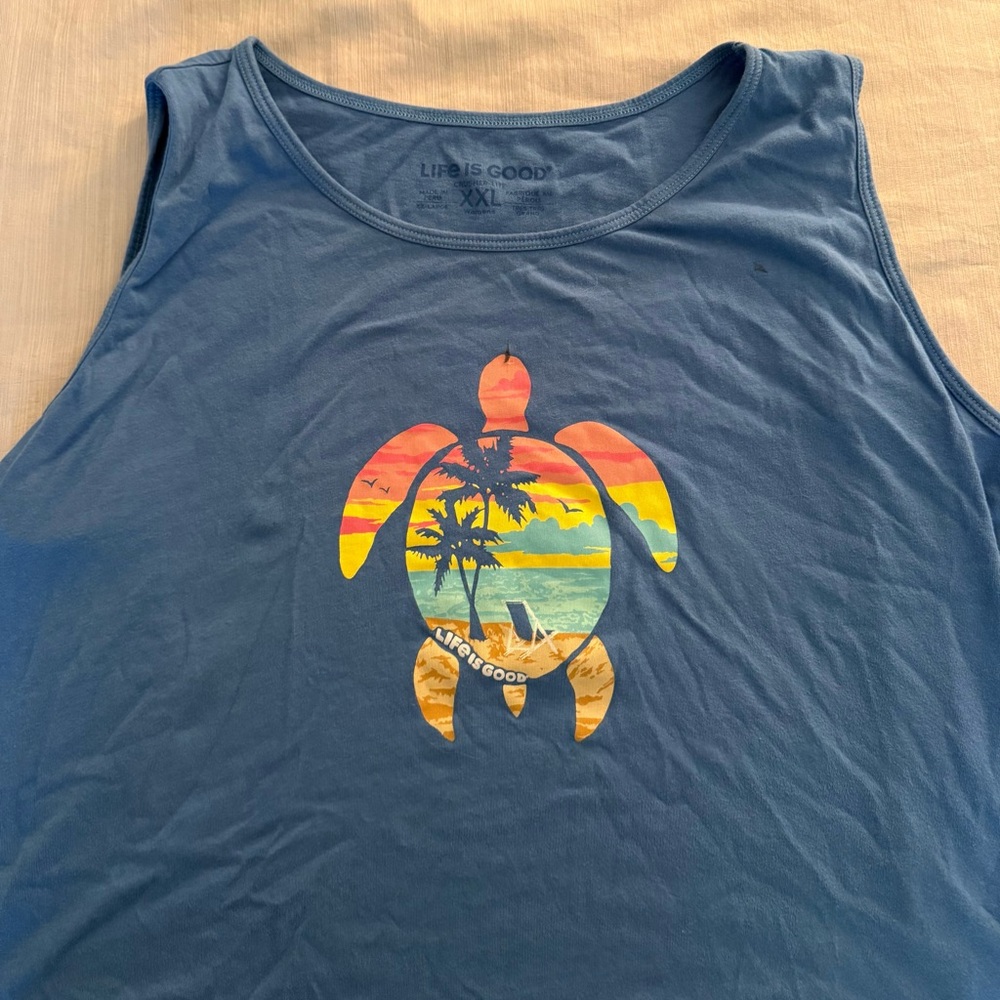 Life Is Good Gray Tank Top